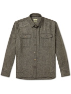 De Bonne Facture - Herringbone Wool Overshirt - Gray