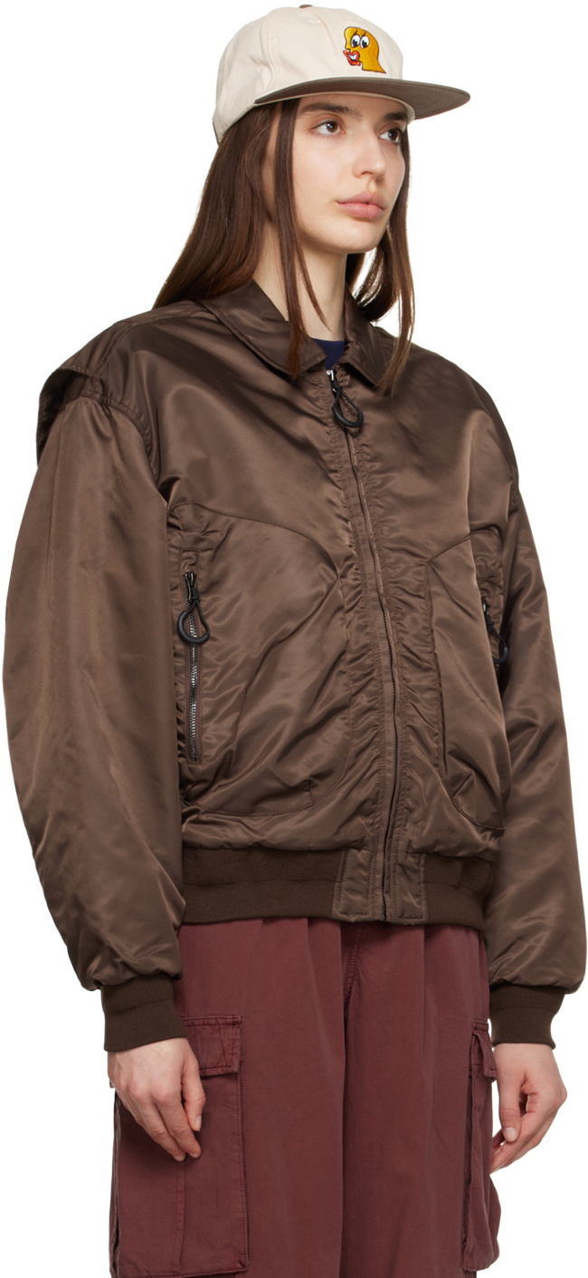 【未使用品】 Brain Dead Human Hardware Jacket Brain Dead Men's Human Hardware Satin Jacket in Slate Blue