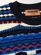 Missoni - Cotton-Jacquard Sweater - Blue