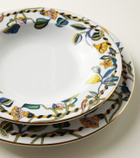 La DoubleJ Borboni White set of 2 porcelain soup plates