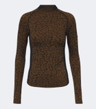 Goldbergh Feline leopard-print ski top