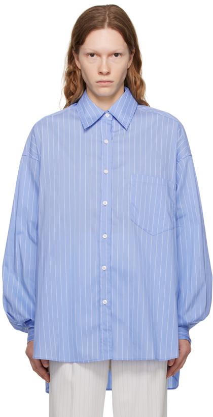 Photo: The Frankie Shop Blue Georgia Stripe Shirt