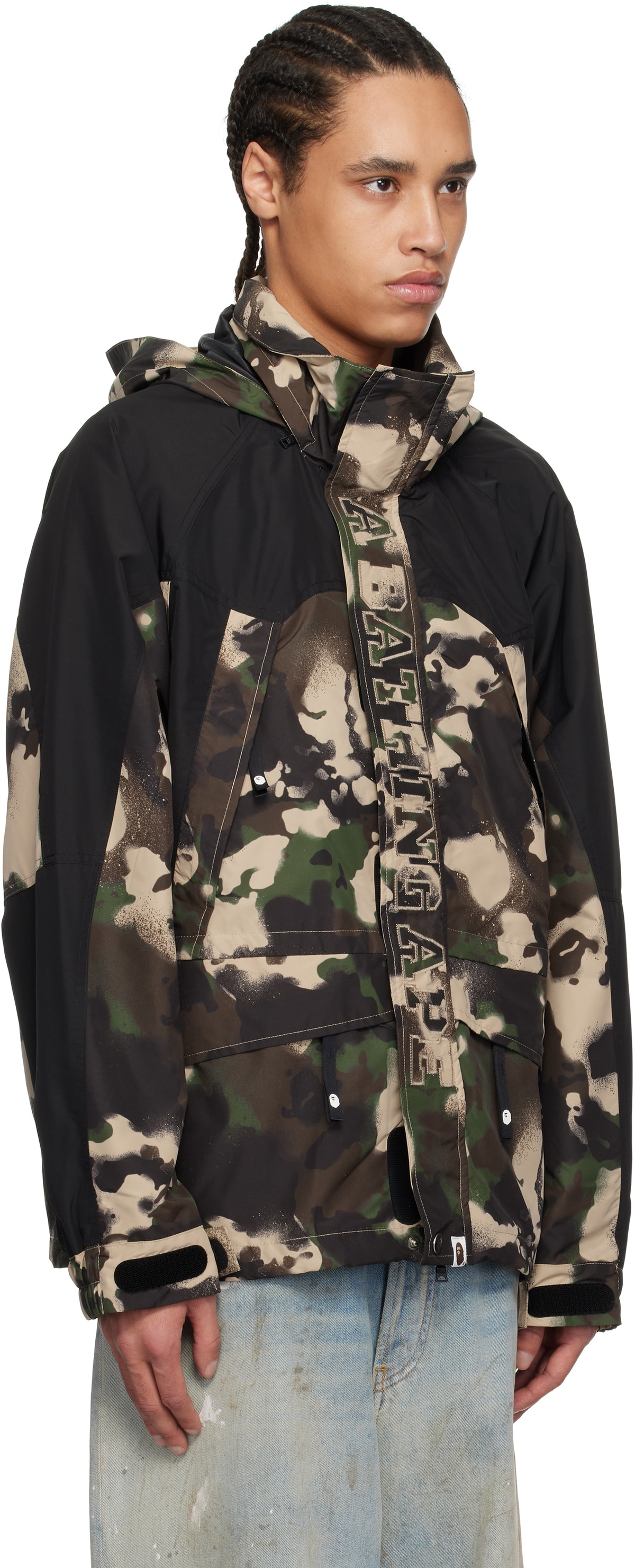 BAPE Khaki Map Camo Snowboard Jacket A Bathing Ape