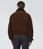 Ralph Lauren Purple Label Shearling-trimmed suede jacket