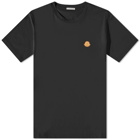 Moncler Men's Leather Patch T-Shirt in Black
