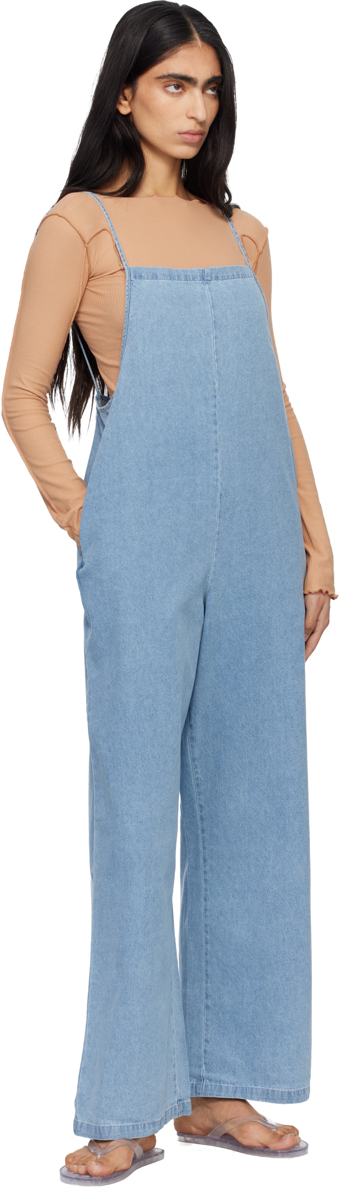 Baserange Blue Yumi Denim Jumpsuit