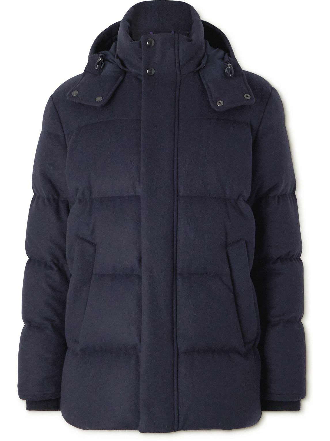 Ralph Lauren Purple label - Cameron Quilted Wool-Blend Hooded Down ...