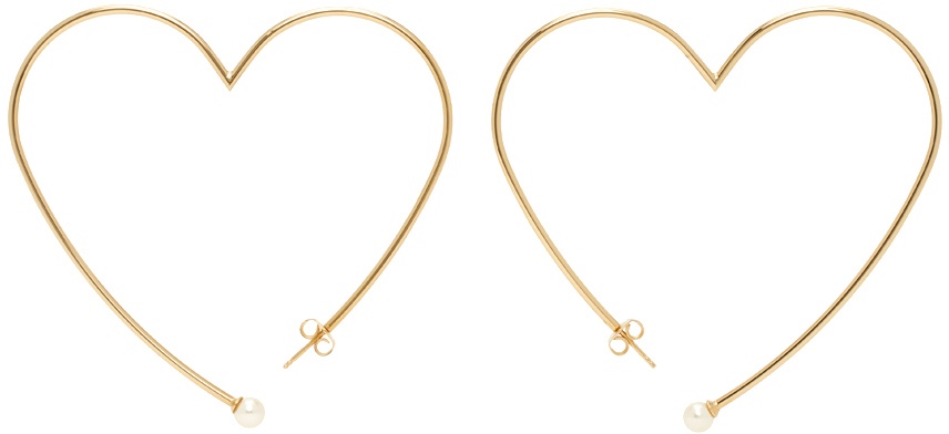 Photo: D'heygere Gold Heart Earrings