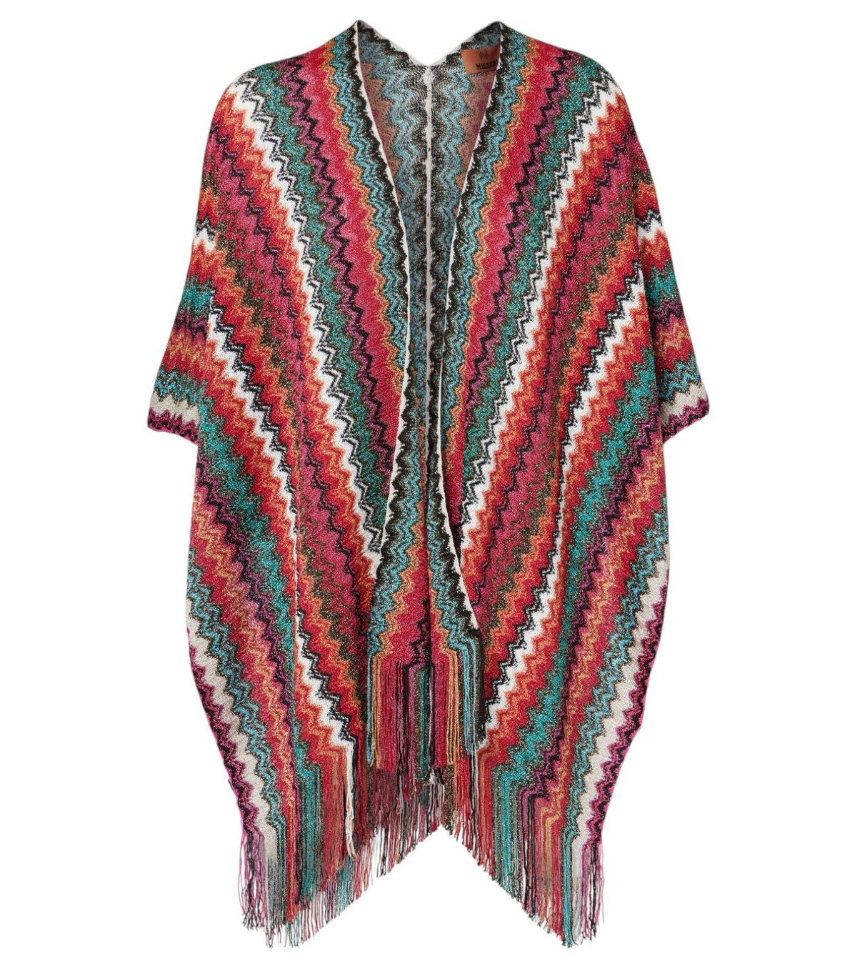 Missoni Zigzag-intarsia Fine-knit Poncho - Pink - One Size Missoni Zigzag-intarsia Fine-knit Poncho - Pink - One Size