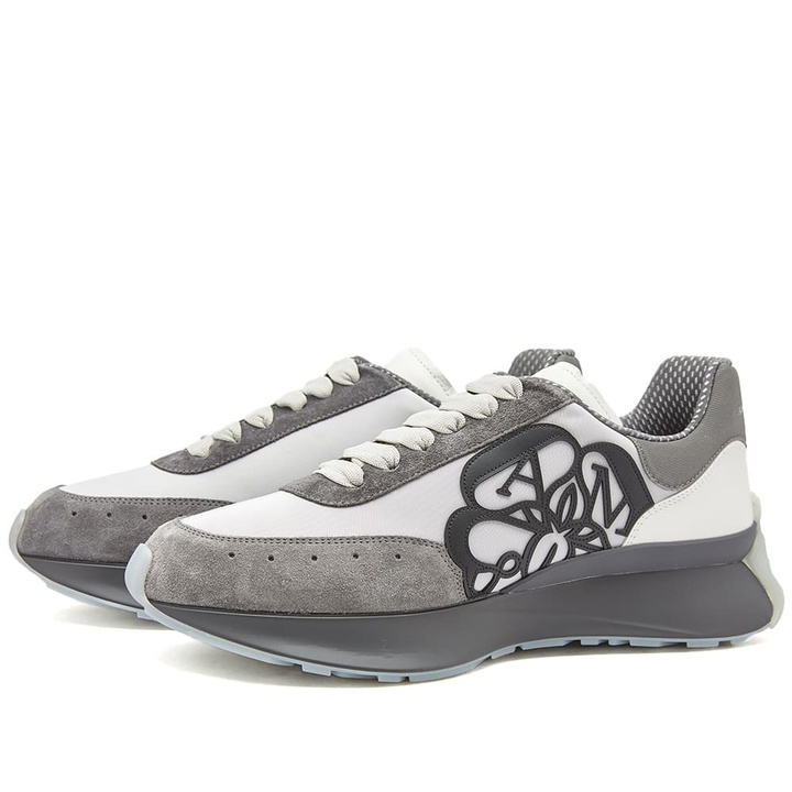 Photo: Alexander McQueen Men's Sprint Runner Sneakers in Grey