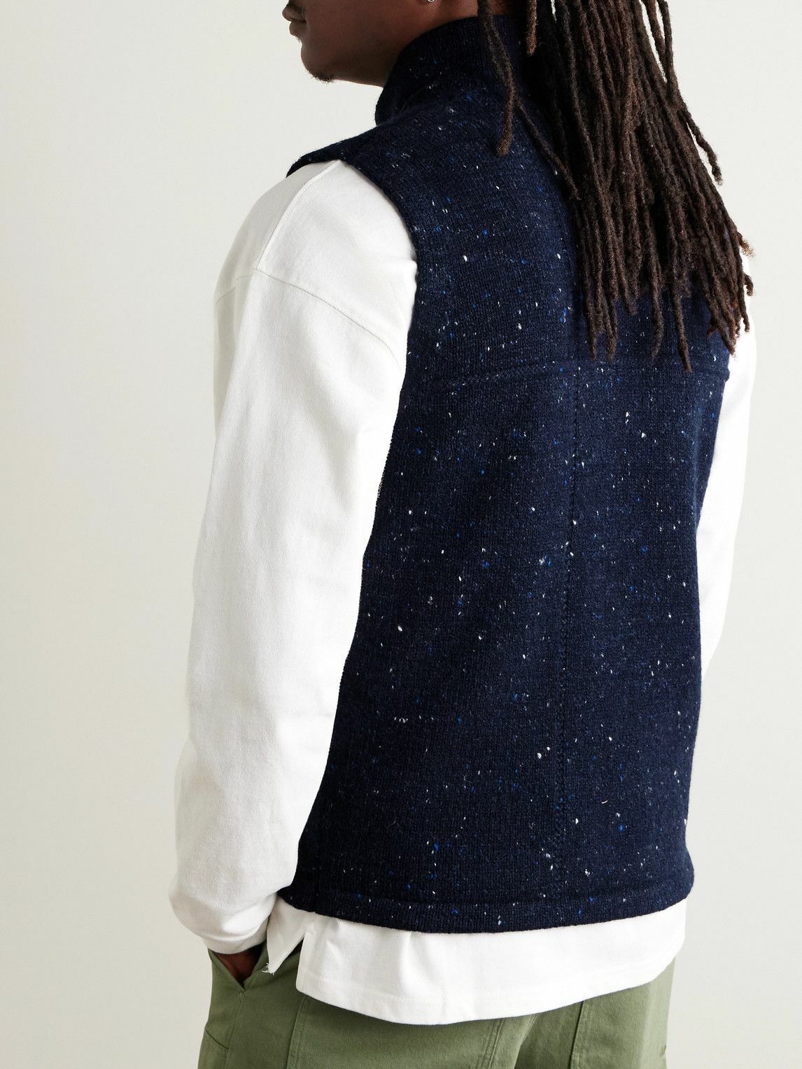 Inis Meáin - Lifeline Merino Wool and Cashmere-Blend Gilet - Blue