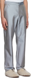 ERL SSENSE Exclusive Grey Silk Trousers