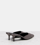 Alaïa Le Cœur 3D 55 satin mules