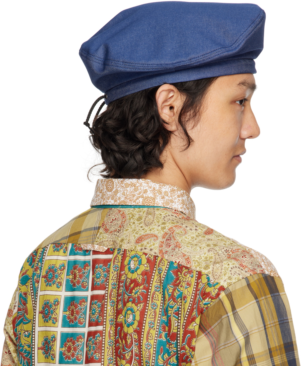 Engineered Garments Blue Denim Beret