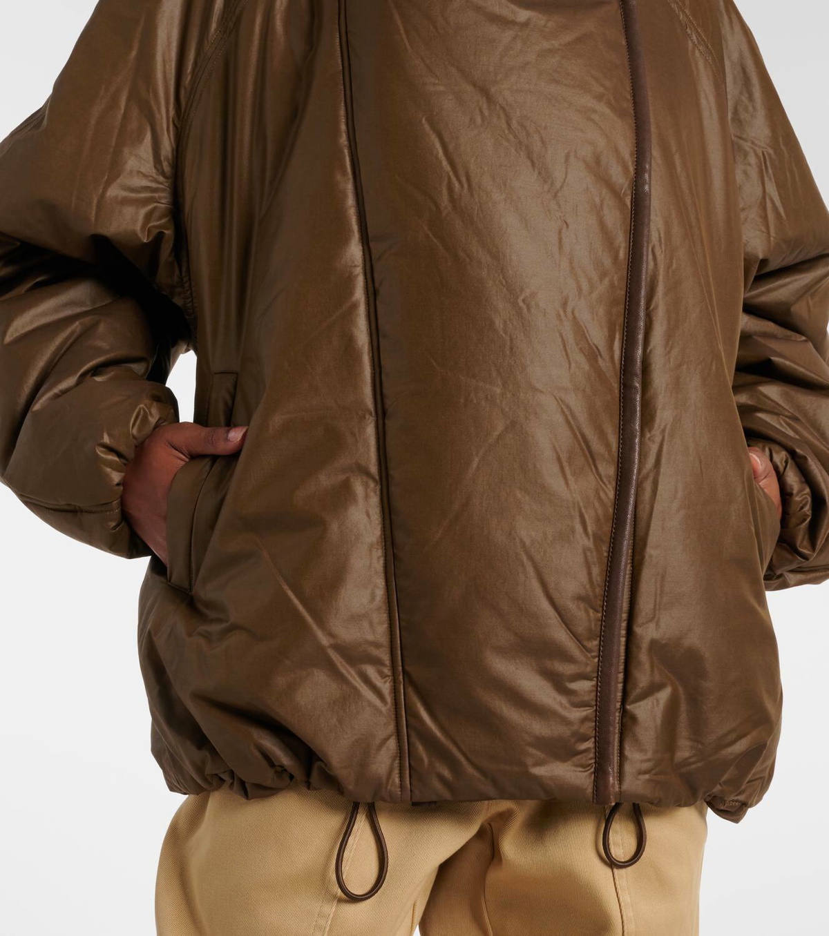 韓国製 厚手 綿 マルチカバー ライトブラウン Isabel Marant Kimberly leather-trimmed jacket Isabel Marant