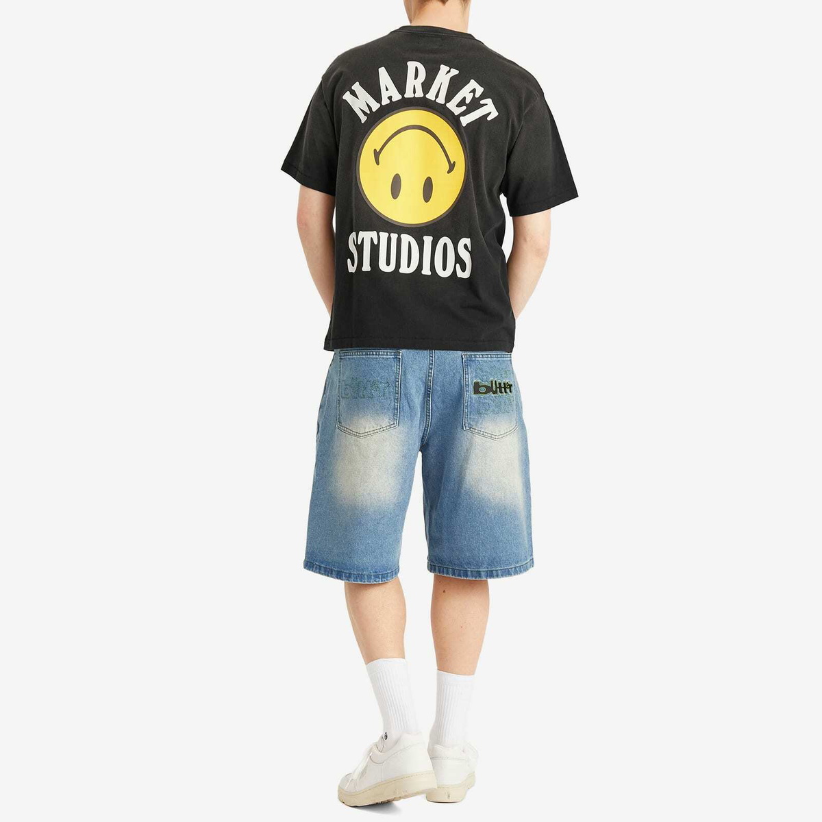 MARKET Men's Smiley Lockup T-Shirt in Jet-Set-Black