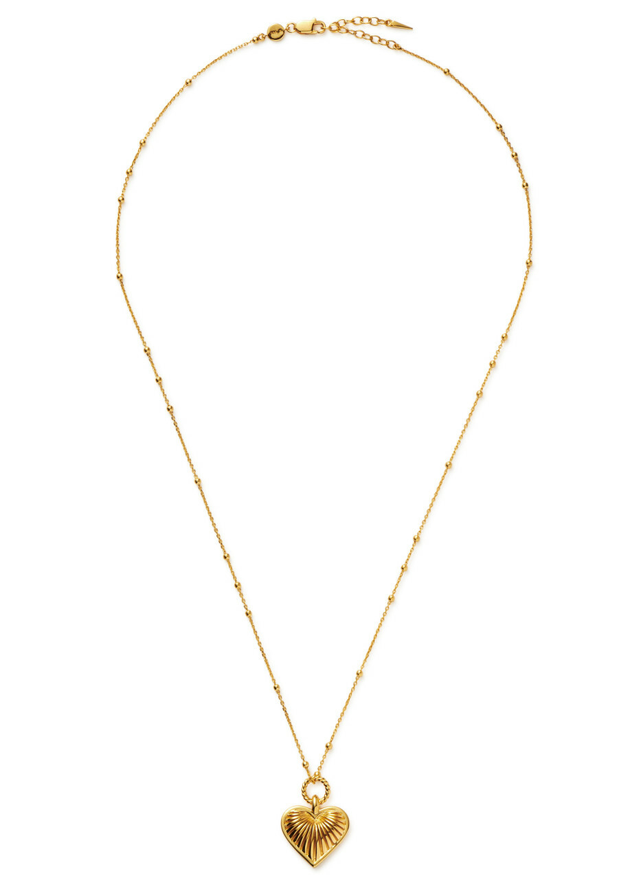 Missoma Ridge Heart 18kt Gold-plated Necklace - One Size