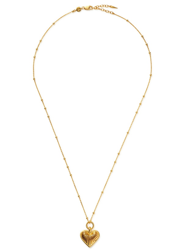 Photo: Missoma Ridge Heart 18kt Gold-plated Necklace - One Size
