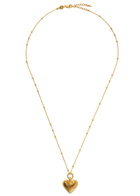 Missoma Ridge Heart 18kt Gold-plated Necklace - One Size