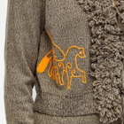 Brain Dead Women's Marled Embroidered Cardigan in Clay