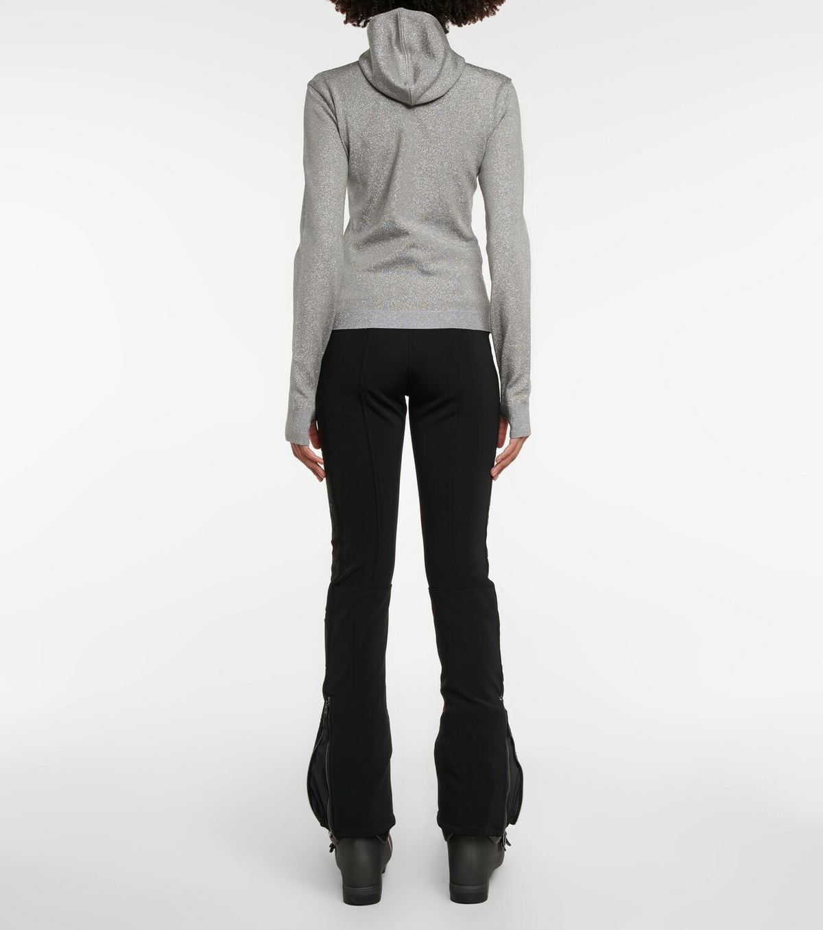 Jet Set Cap Turtle metallic knit hoodie