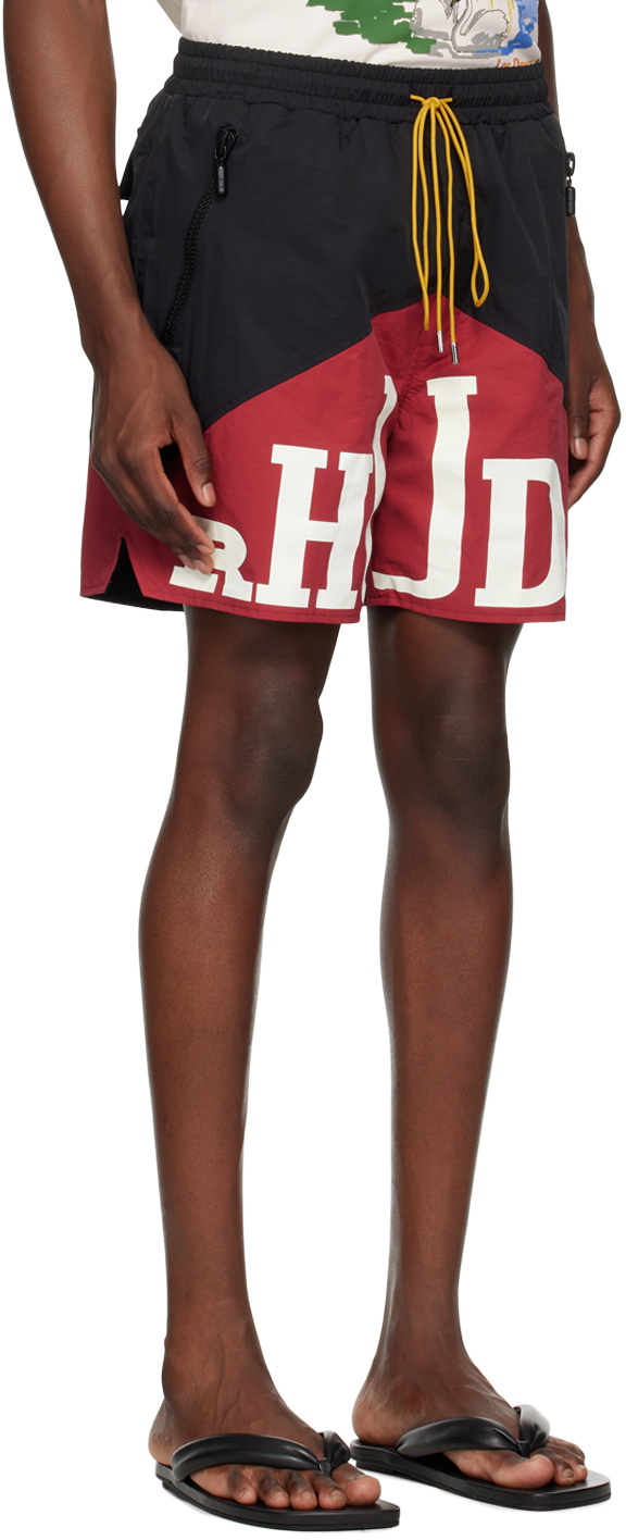 Rhude Black & Red Yachting Shorts