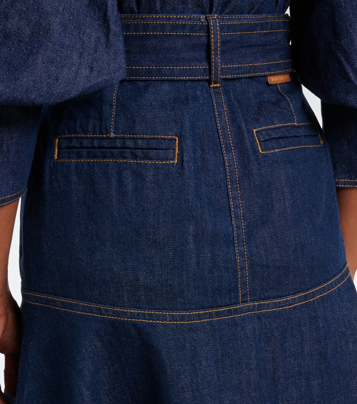 Zimmermann Belted denim midi skirt