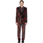 Paul Smith Red and Black Floral Goliath Suit