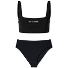 Jil Sander Women's Logo Bikini in Black
