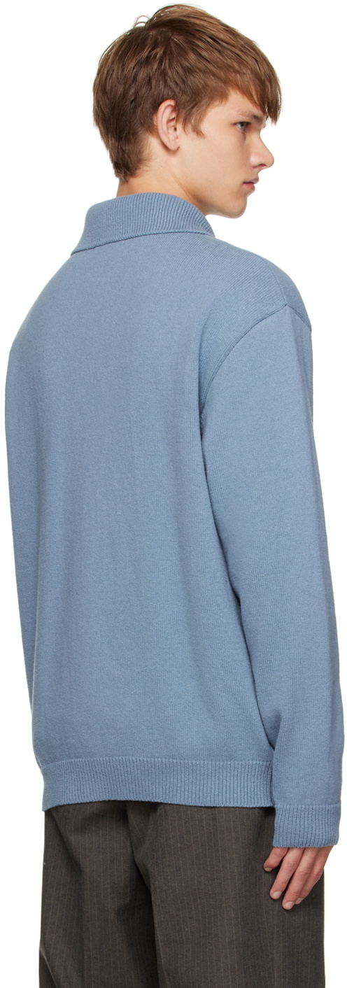 mfpen Blue Formal Polo Cardigan mfpen