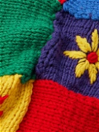 ERL - Appliquéd Embroidered Patchwork Virgin Wool-Blend Sweater - Multi