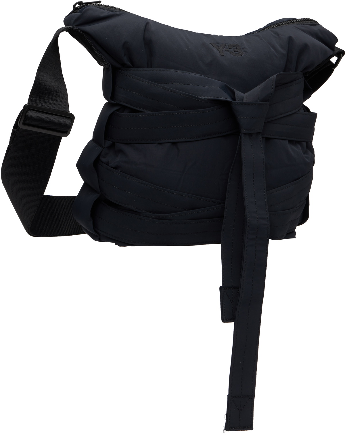Y-3 Black 'Y-3' Cinch Shoulder Bag