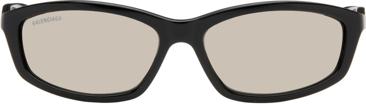 Photo: Balenciaga Black Mirrored Sunglasses