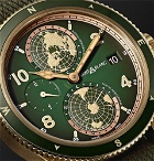 Montblanc - 1858 Géosphère Limited Edition Automatic 42mm Bronze and NATO Watch - Green