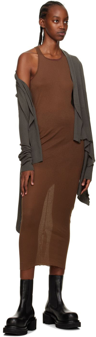Rick Owens Brown Tank Midi Dress Rick Owens Rick Owens Brown Tank Midi Dress Rick Owens