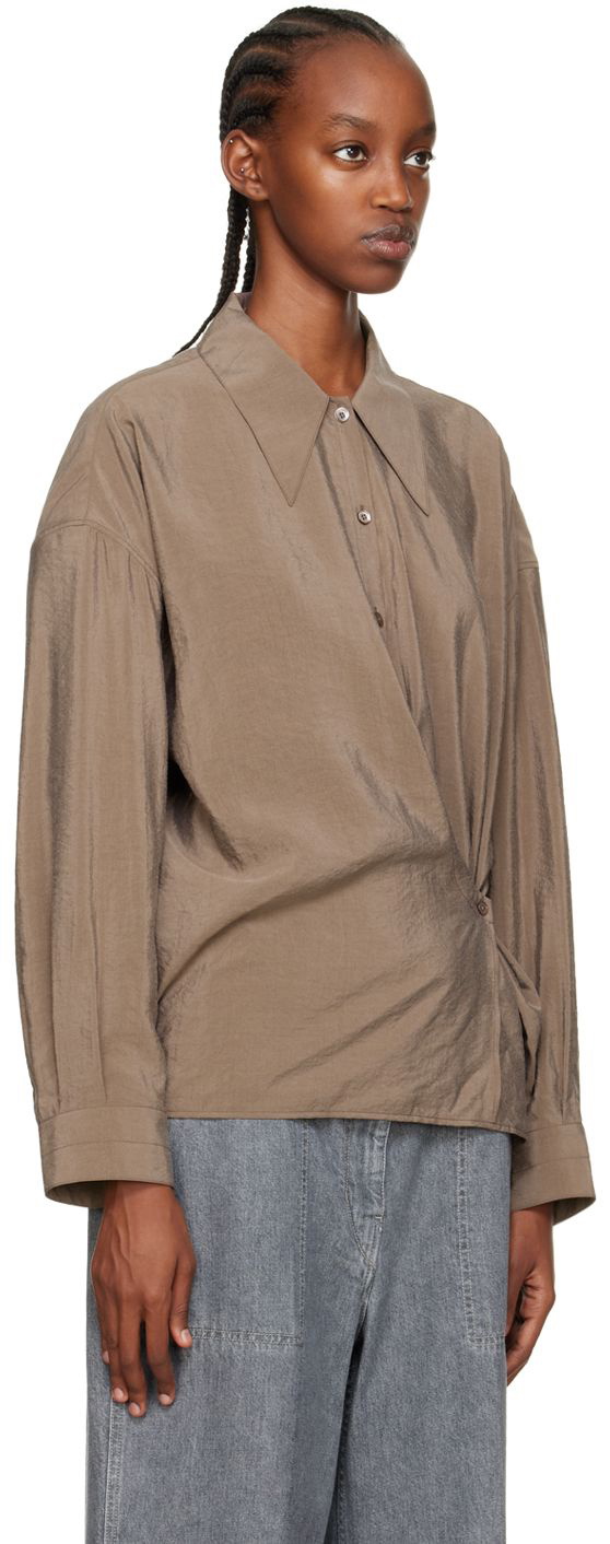 Lemaire Brown Twisted Shirt Lemaire