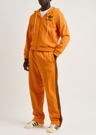 Adidas X Wales Bonner Striped Straight-leg Jersey Track Pants Orange