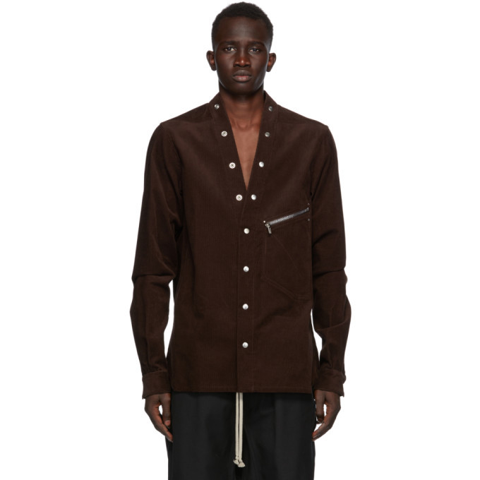 Photo: Rick Owens Burgundy Corduroy Larry Shirt