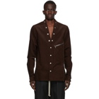 Rick Owens Burgundy Corduroy Larry Shirt