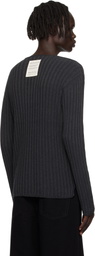 Acne Studios Gray Ribbed Sweater