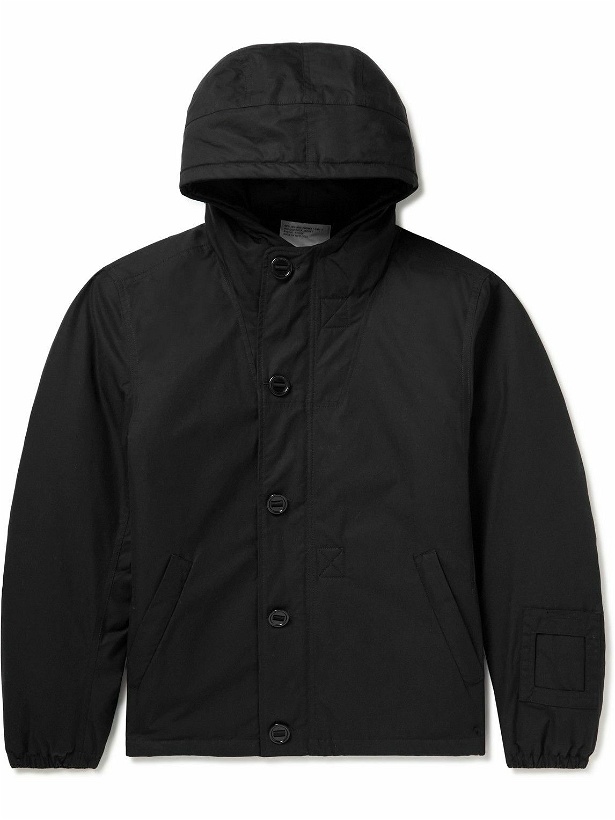 Photo: Applied Art Forms - CM1-1 Padded Cotton-Gabardine Hooded Jacket - Black