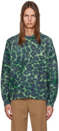 Meryll Rogge Green Leopard Sweater