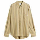 Polar Skate Co. Men's Ben Stripe Shirt in Green Stripe