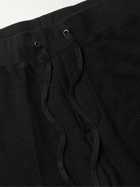 James Perse - Thermal Tapered Waffle-Knit Brushed Cotton and Cashmere-Blend Sweatpants - Black