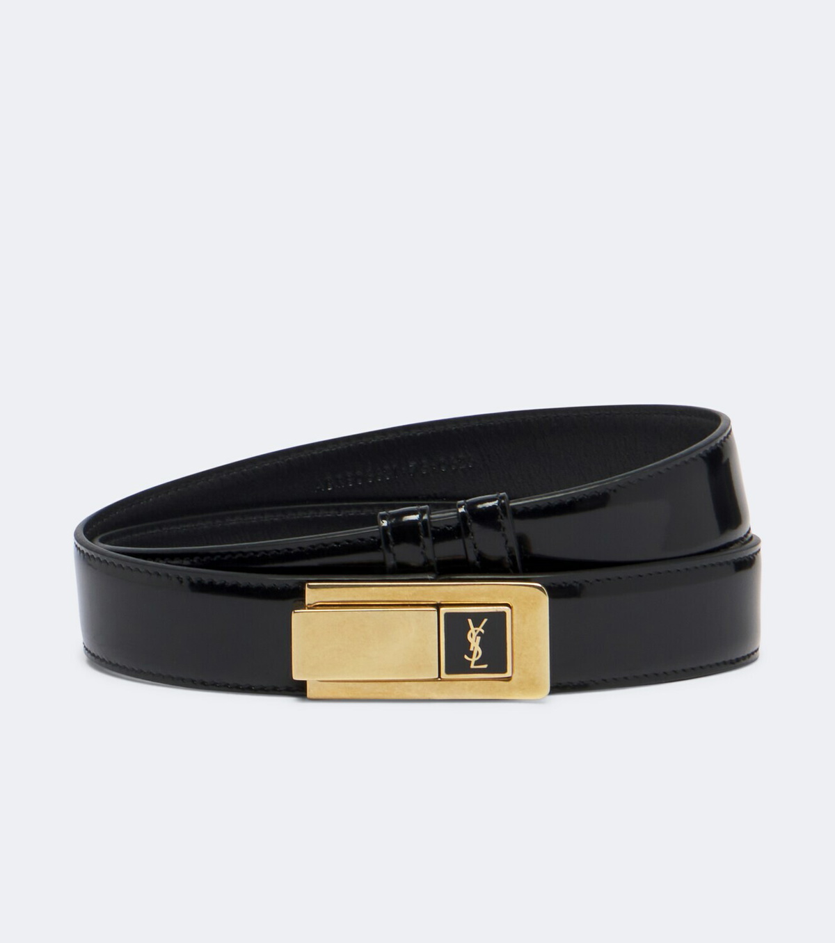 Saint Laurent Cassandre patent leather belt