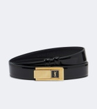 Saint Laurent Cassandre patent leather belt