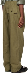 MHL by Margaret Howell Khaki Drawstring Trousers