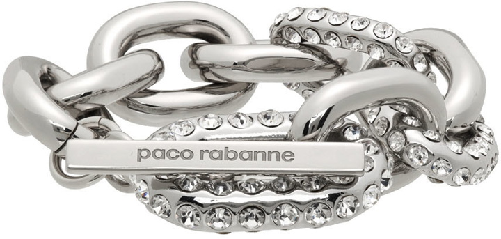 Photo: Paco Rabanne Silver XL Link Strass Bracelet