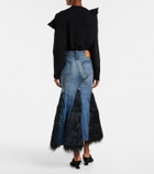 Junya Watanabe Low-rise denim maxi skirt