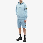 Stone Island Men's Garment Dyed Popover Hoody in Turquoise